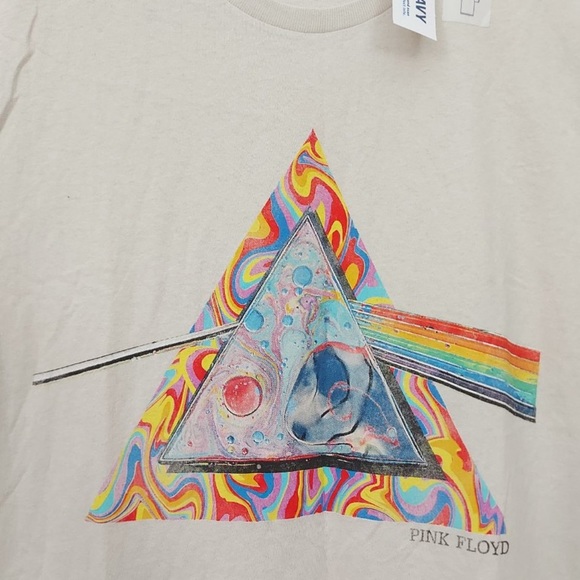 Pink Floyd Dark Side of the Moon Tan Short Sleeve Graphic T-Shirt, Tan - NWT - Picture 2 of 7